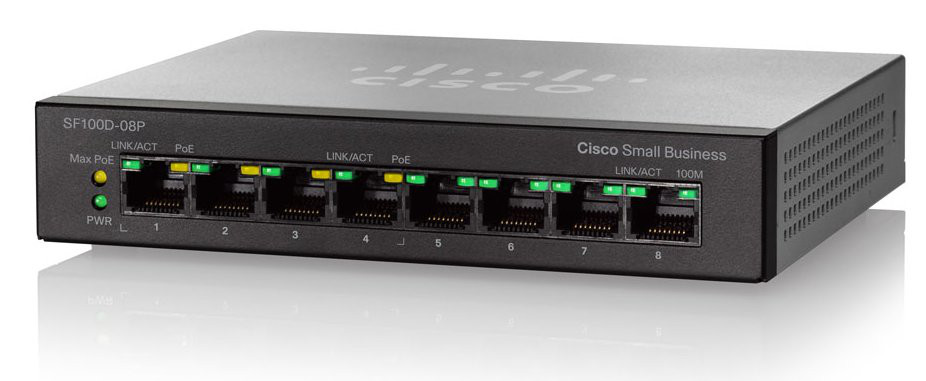 Cisco SF110D-08P 8-poort desktop switch